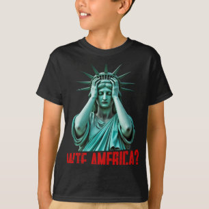 T-shirt Statue de la Liberté anti-Trump politique Wtf Amer