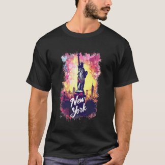 T-shirt Statue de la Liberté de New York USA Souvenir Monu