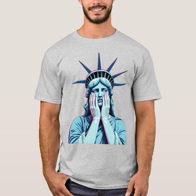 T-shirt Statue de la Liberté honteuse (Devant)