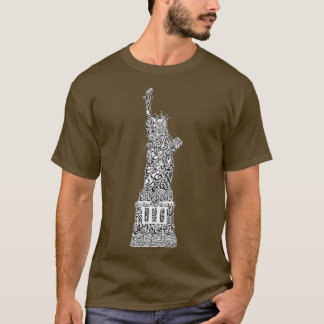 T-shirt Statue de la Liberté Image Calligraphie arabe