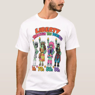 T-shirt Statue de la Liberté Mode Rétro à Travers 4 Décenn