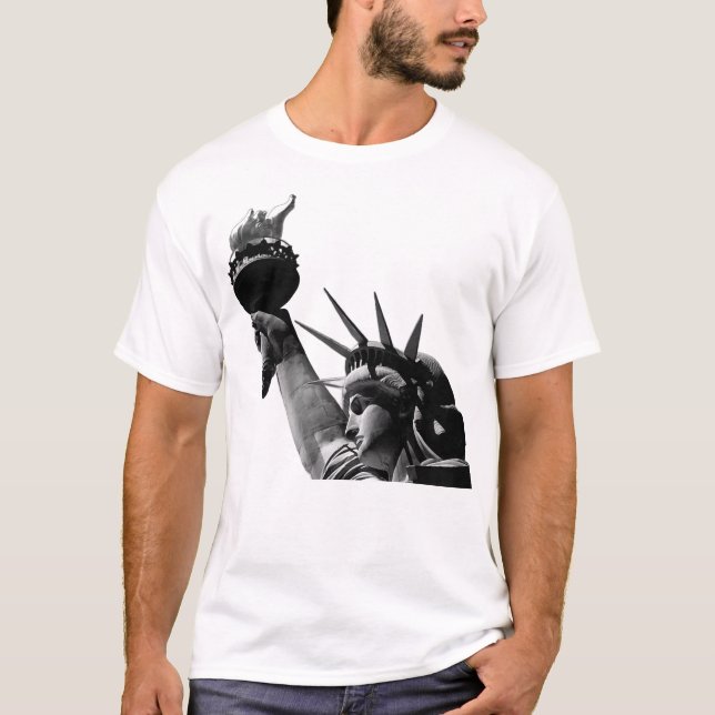T-shirt Statue de la Liberté Noir & Blanc (Devant)