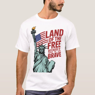 T-shirt Statue de la Liberté Patriotique Terre de la Liber