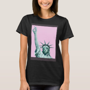T-shirt Statue de la Liberté Pink Femmes s Hommes États-Un
