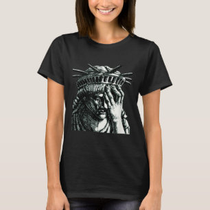 T-shirt Statue De La Liberté Pleurant Anti Trump Résistez