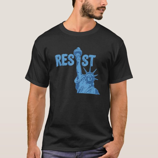 T-shirt Statue de la Liberté Résiste Graphique résiste con (Devant)