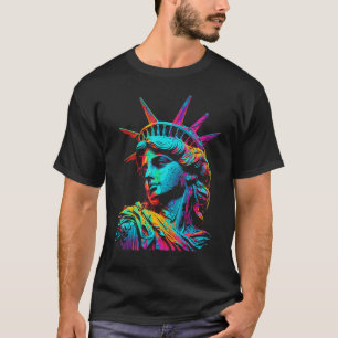 T-shirt Statue de la Liberté Souvenir Peinture Art New Yor