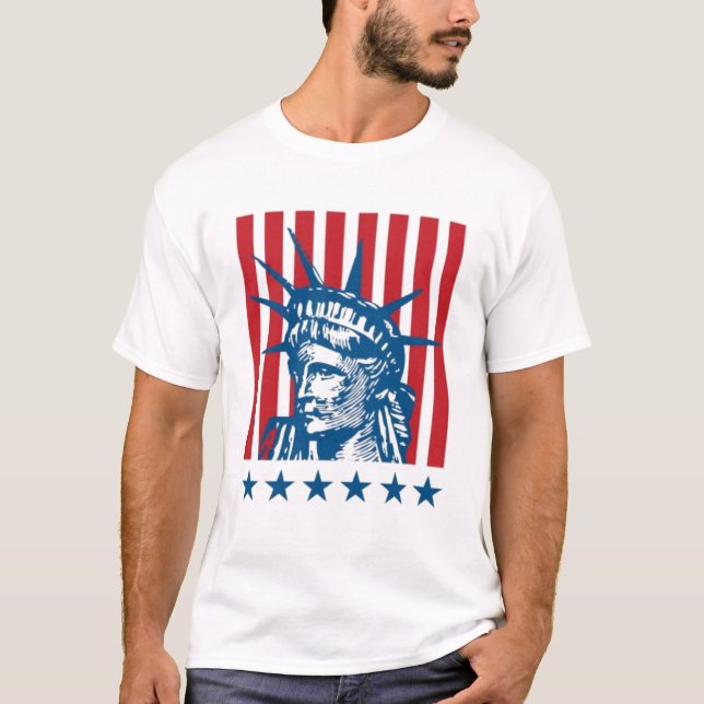 T-shirt Statue de la Liberté : Un phare de la Liberté (Devant)