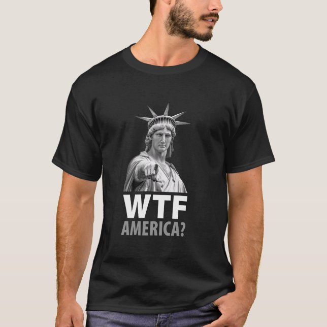 T-shirt Statue de la Liberté WTF Amérique (Devant)