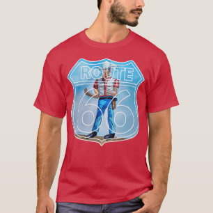 T-shirt Statue de l'homme muffler le long de la Route 66 à
