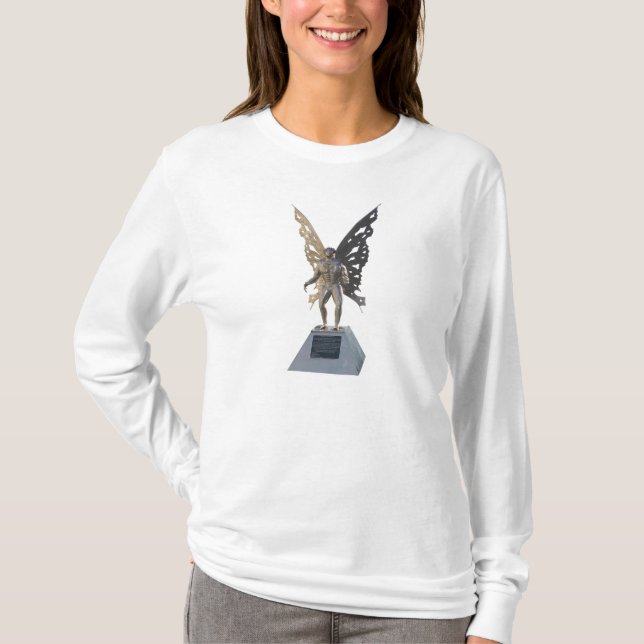 T-shirt Statue de Mothman de point la Virginie Occidentale (Devant)