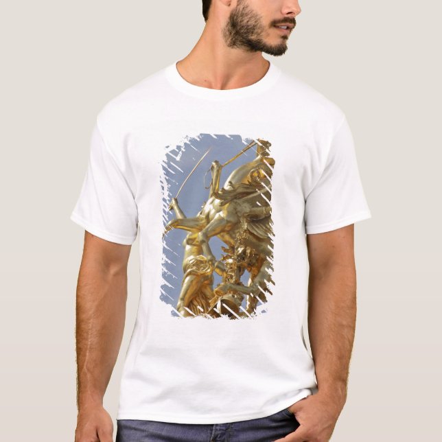 T-shirt Statue de Pegasus sur le pont Alexandre III (Devant)