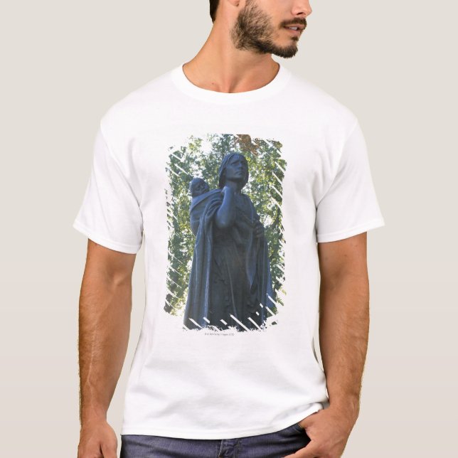 T-shirt 'Statue de Sacagawea et son fils, guide sur (Devant)