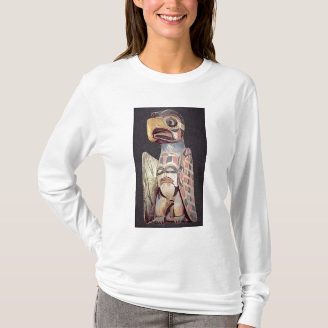 T-shirt Statue de "Thunderbird" de Haida (bois peint) (Devant)