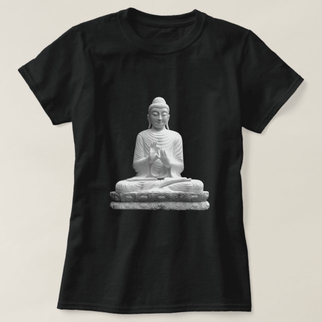T-shirt Statue du Bouddha blanc (Design devant)