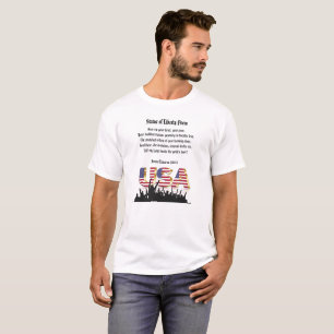 T-shirt Statue du poème de la liberté, Une nation d'immigr