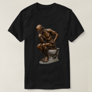 T-shirt Statue en bronze "Le Penseur" humour