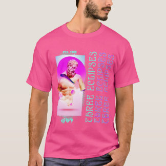 T-shirt Statue grecque d'Outrun esthétique Trois Éclipses 