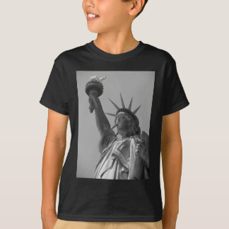T-shirt Statue noire et blanche de Liberty New York