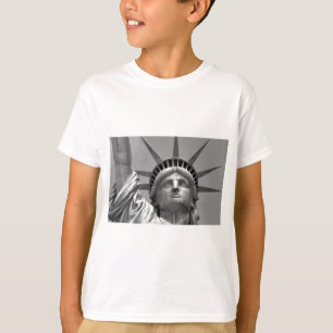 T-shirt Statue noire et blanche de Liberty New York