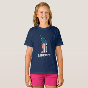 T-shirt Statue patriotique américaine de la Liberté étoile