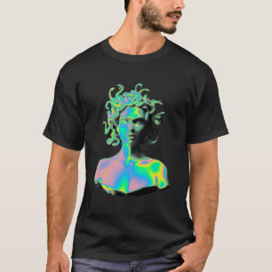 T-shirt Statue Vaporwave Medusa Sculpture Homme