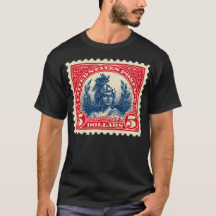 T-shirt Statue vintage de la liberté 1923 Coll de timbre