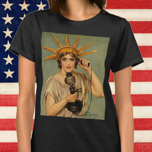 T-shirt Statue vintage de la liberté, Guerre patriotique d