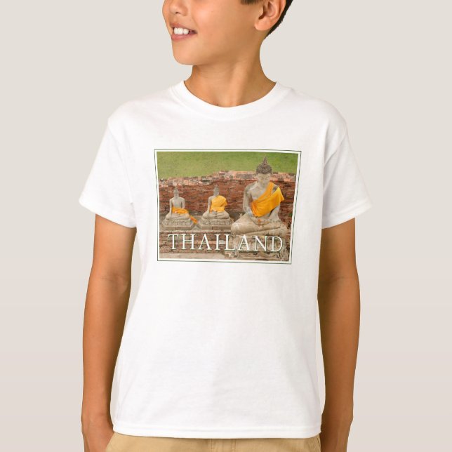 T-shirt Statues de Bouddhas assis | Ayutthaya, Thaïlande (Devant)
