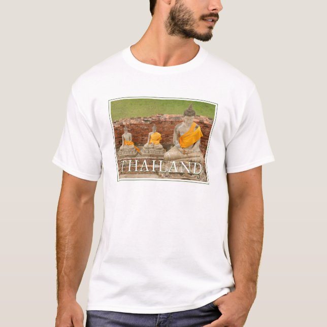 T-shirt Statues de Bouddhas assis | Ayutthaya, Thaïlande (Devant)