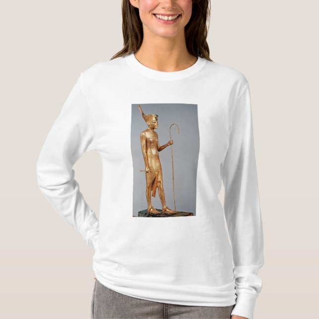 T-shirt Statuette de roi utilisant la couronne rouge de (Devant)