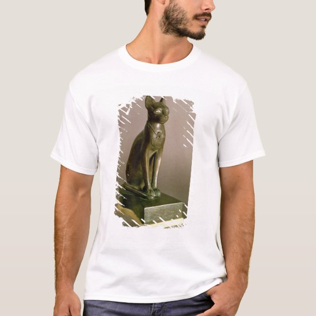 T-shirt Statuette d'un chat représentant la déesse Bastet (Devant)
