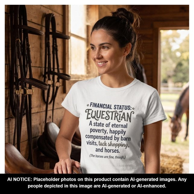 T-shirt Statut financier Cavalier humour de cavalier drôle (Créateur téléchargé)