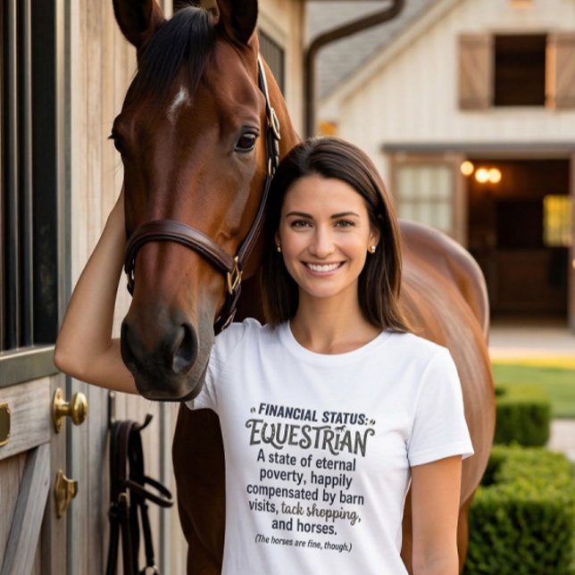 T-shirt Statut financier Cavalier humour de cavalier drôle (Créateur téléchargé)
