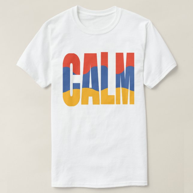 T-shirt Stay Calm Minimalist Typography Sticker (Design devant)