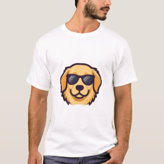 T-shirt Stay Cool Golden Retriever Mascot - Bold Minimalis