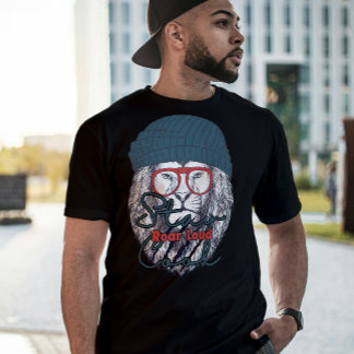 T-shirt Stay Cool, Roar Loud – Chill but Fearless Lion T-S