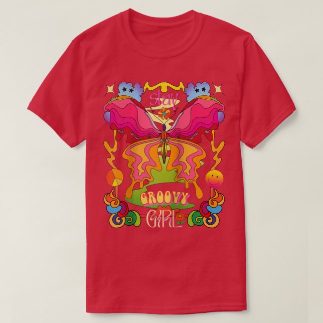 T-shirt Stay Groovy Girl (Design devant)