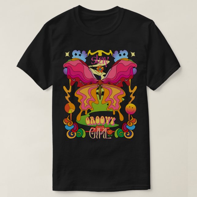 T-shirt Stay Groovy Girl (Design devant)