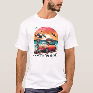 T-shirt Stay On Beach - Retro Vibes - Skeleton