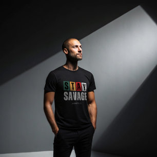 T-shirt Stay Savage   Gymwear Alpha Mindset