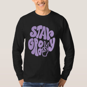 T-shirt Stay Super Peace Sign Love 60S Les années 70 Hippi