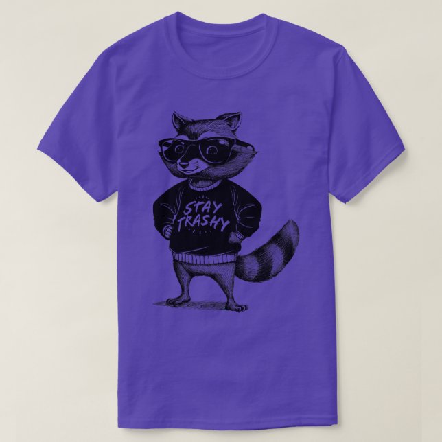 T-shirt Stay Trashy Raccoon (Design devant)
