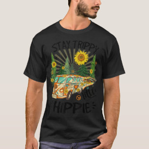 T-shirt Stay Trippy Hippie Vintage Van Peace Sign