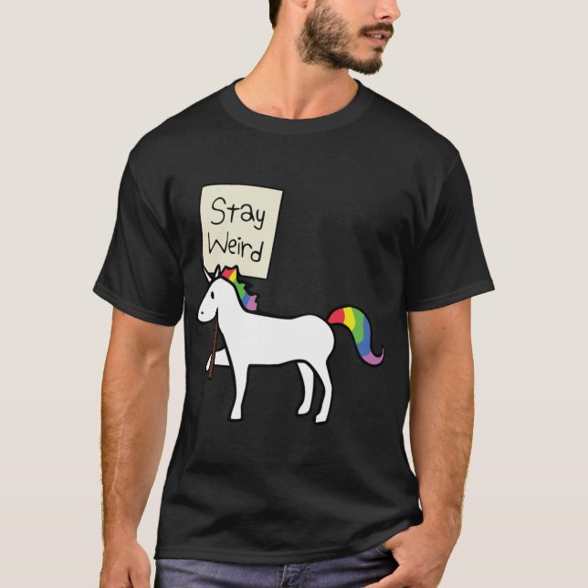 T-shirt Stay Weird family (Devant)