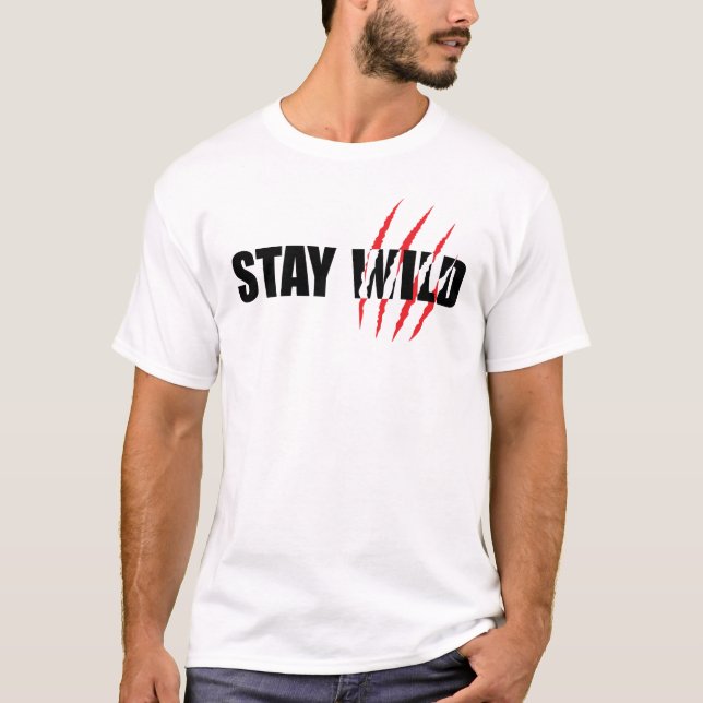 T-shirt Stay Wild Adventure Nature (Devant)