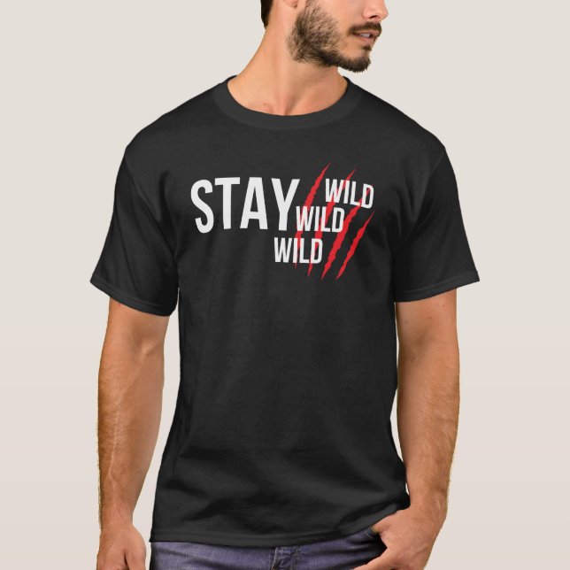 T-shirt Stay Wild Adventure Nature (Devant)