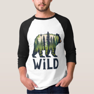 T-shirt Stay Wild Bear Tee - Adventure Await!