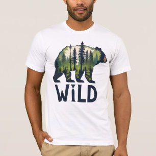 T-shirt Stay Wild Bear Tee - Adventure Await!