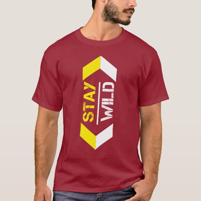 T-Shirt Stay Wild - Graphisme Inspiré Aventure Te (Devant)